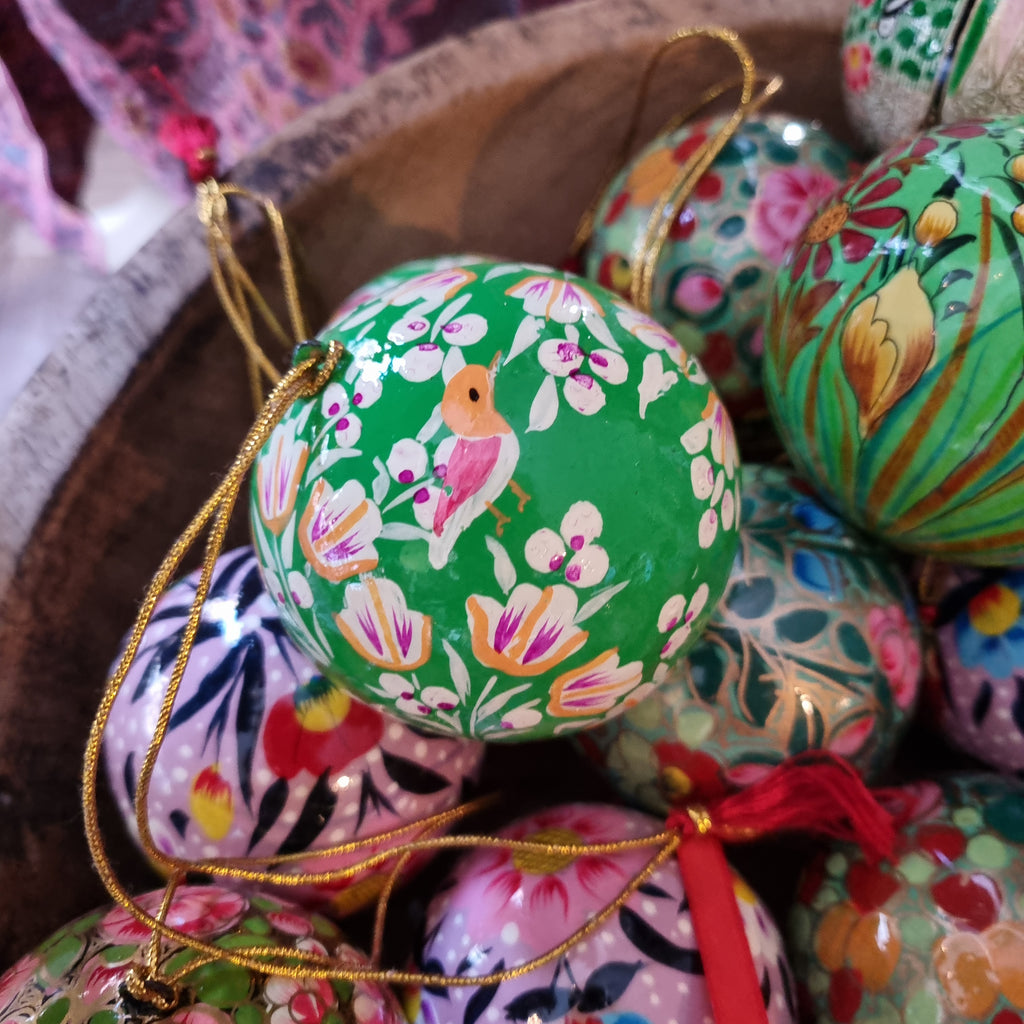 Handbeschilderde kerstbal