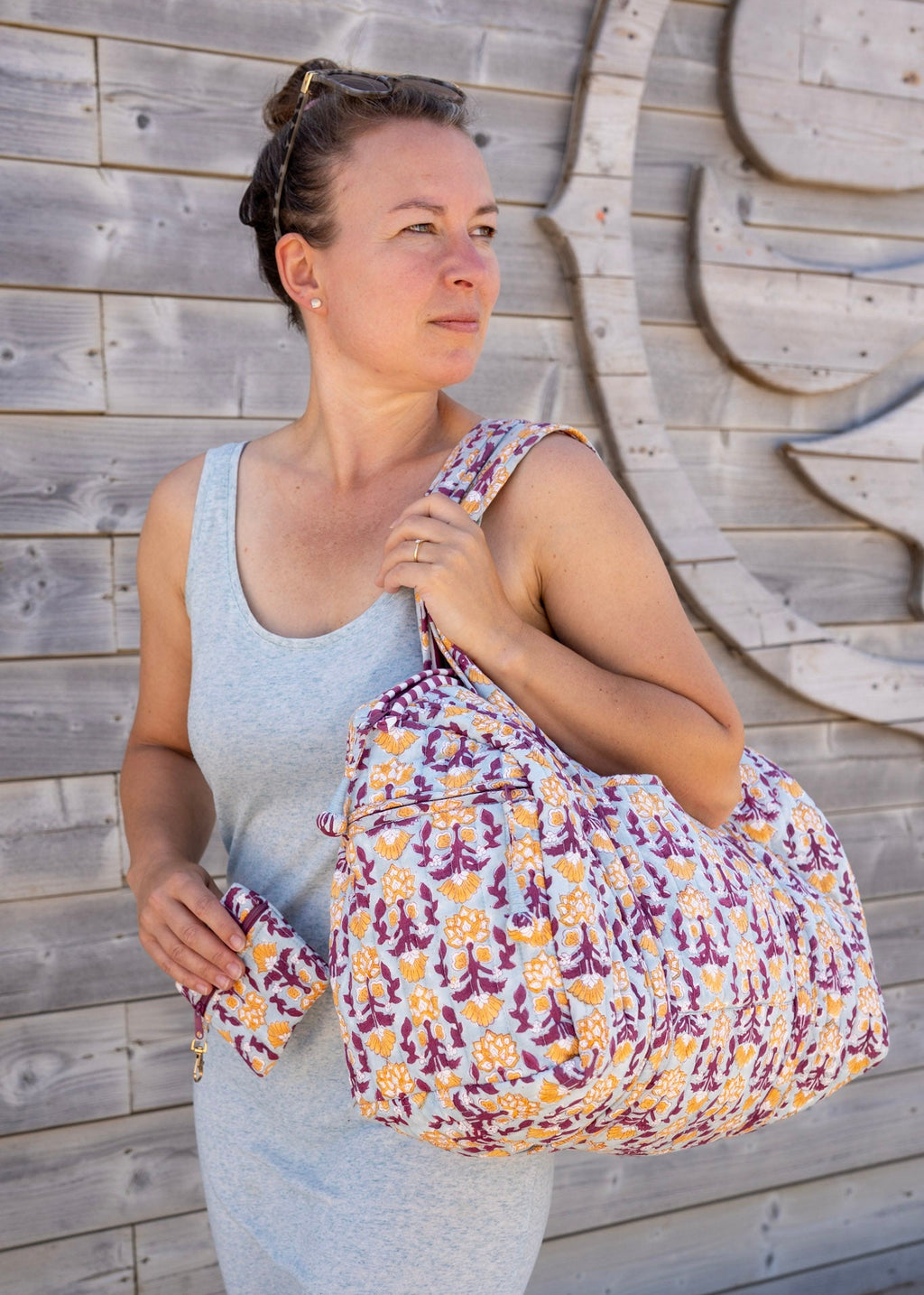 Weekendtas met pouch Kavya