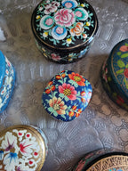 Handbeschilderd doosje - blauw