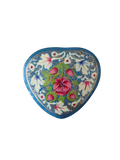 Handbeschilderd doosje - hart/blauw