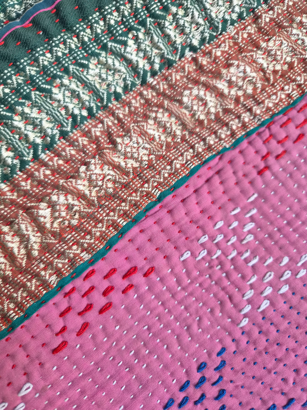 Vintage Kantha quilt / bedsprei (194x140 cm)