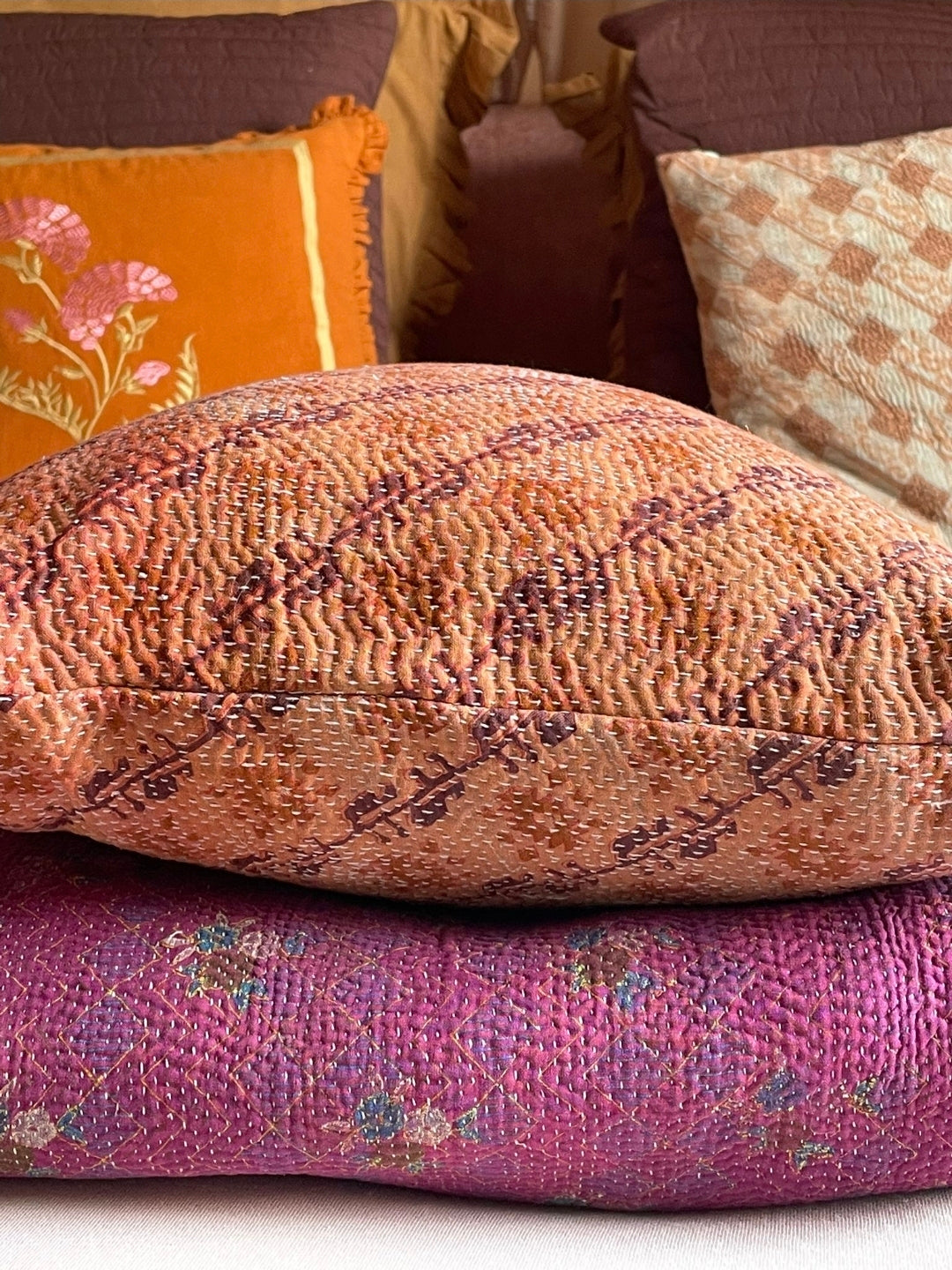 Vintage kantha kussen 45x45 #10