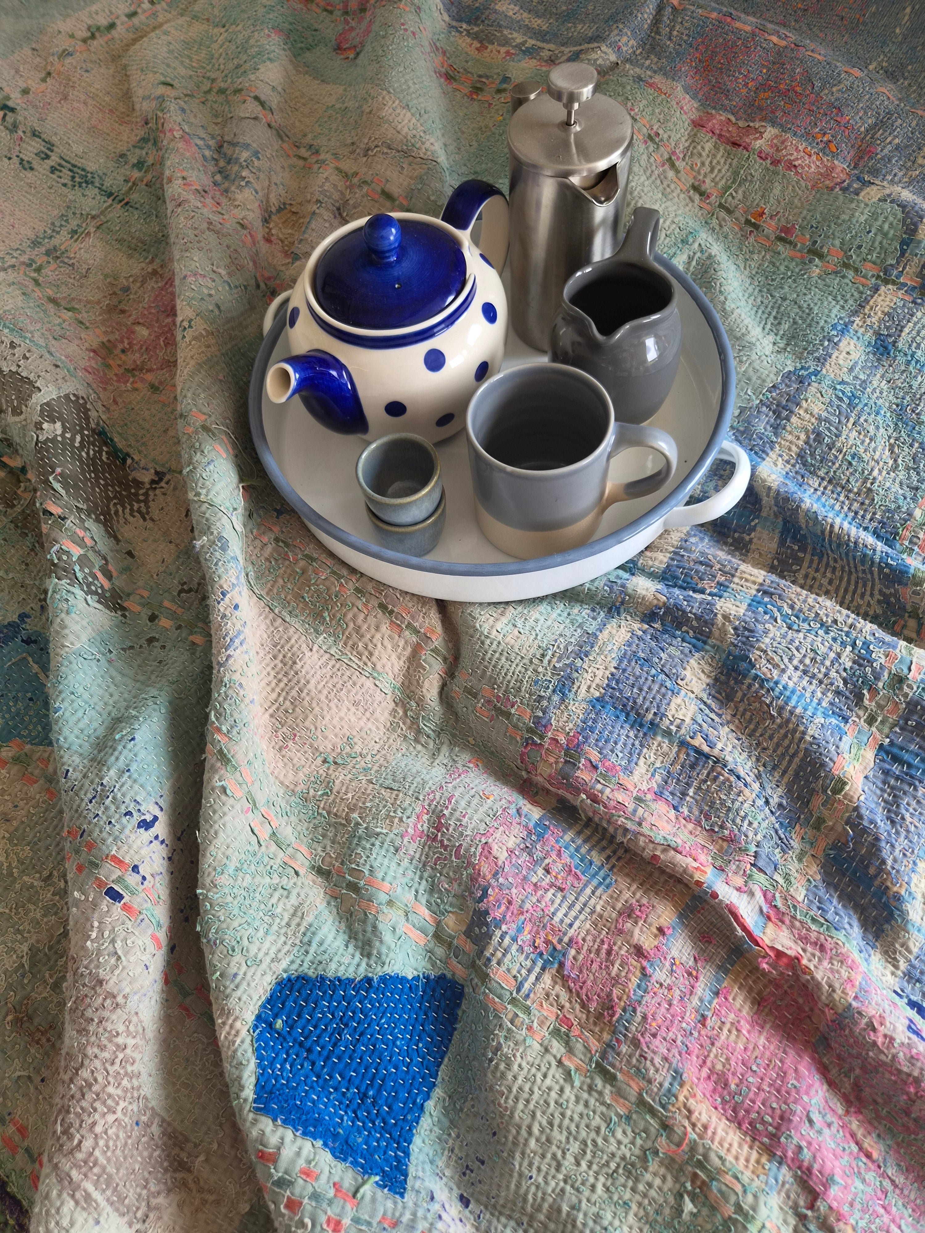 Vintage Kantha Quilt ● Sprei ● Picknick kleed