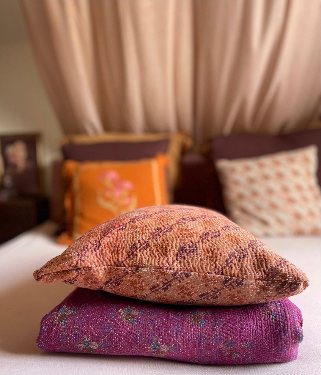 Vintage kantha kussen 45x45 #10